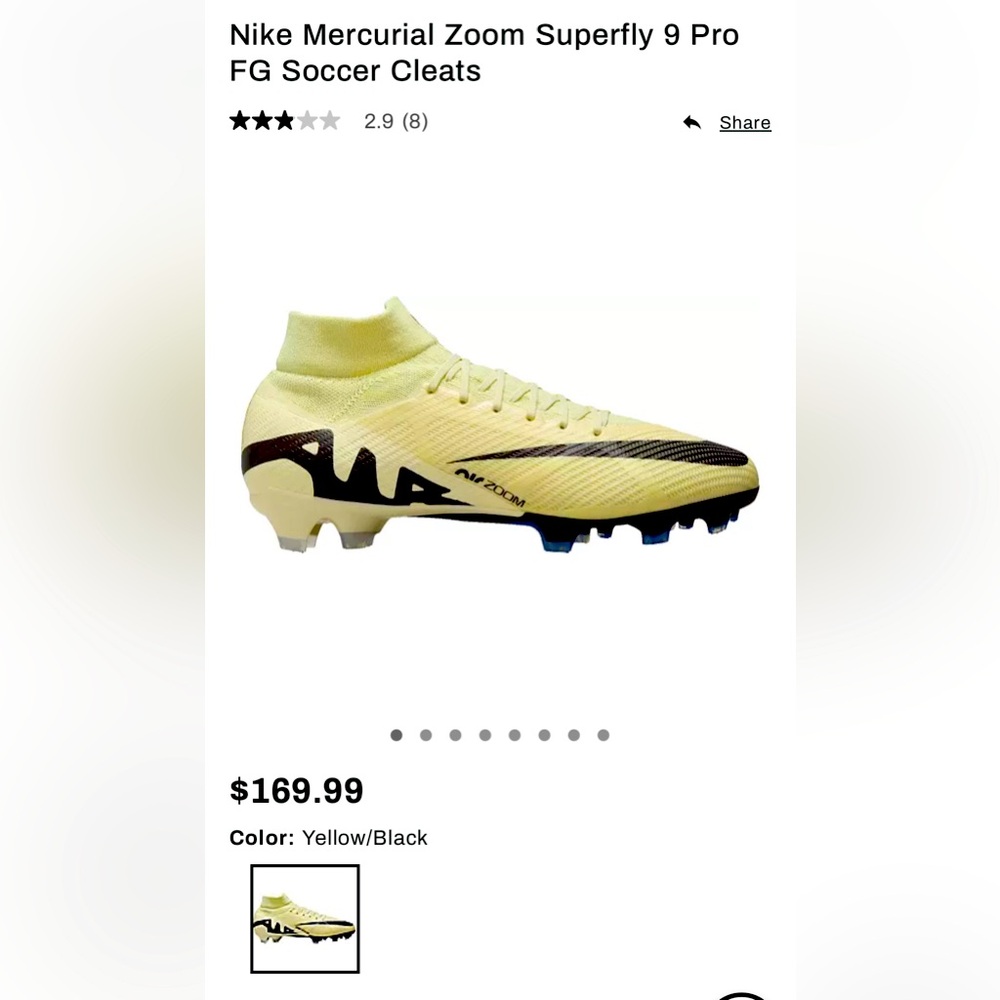 Never worn soccer cleats